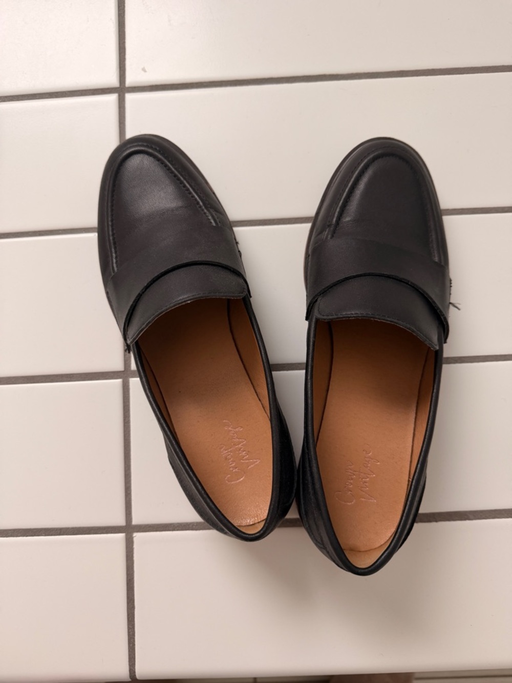 Crown vintage - Black Leather Loafers